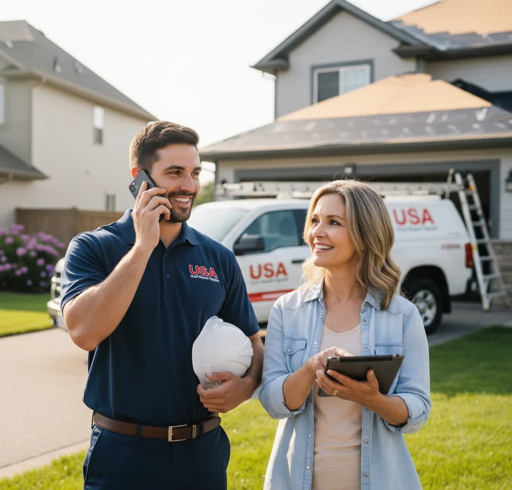 USA Roof Repair Experts customer support in Bicknell